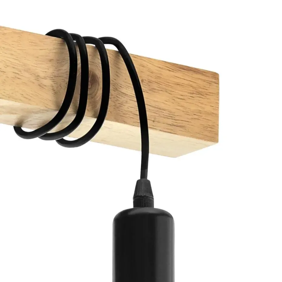 EGLOTownshendPlafondlamp-E27-55cm-Zwart/Bruin