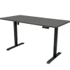 Elektrisch verstelbaar bureau - 160x80 cm - Single motor - Zwart / Antraciet