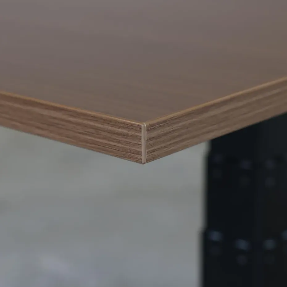 Elektrisch verstelbaar bureau - 160x80 cm - Dual motor - Zwart / Donker eiken