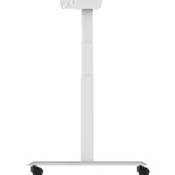 Elektrisch verstelbaar, opklapbaar en verrijdbaar bureau - 180x80 cm - Wit fram