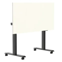 Elektrisch verstelbaar, opklapbaar en verrijdbaar bureau - 180x80 cm - Zwart