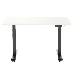 Elektrisch verstelbaar, opklapbaar en verrijdbaar bureau - 180x80 cm - Zwart