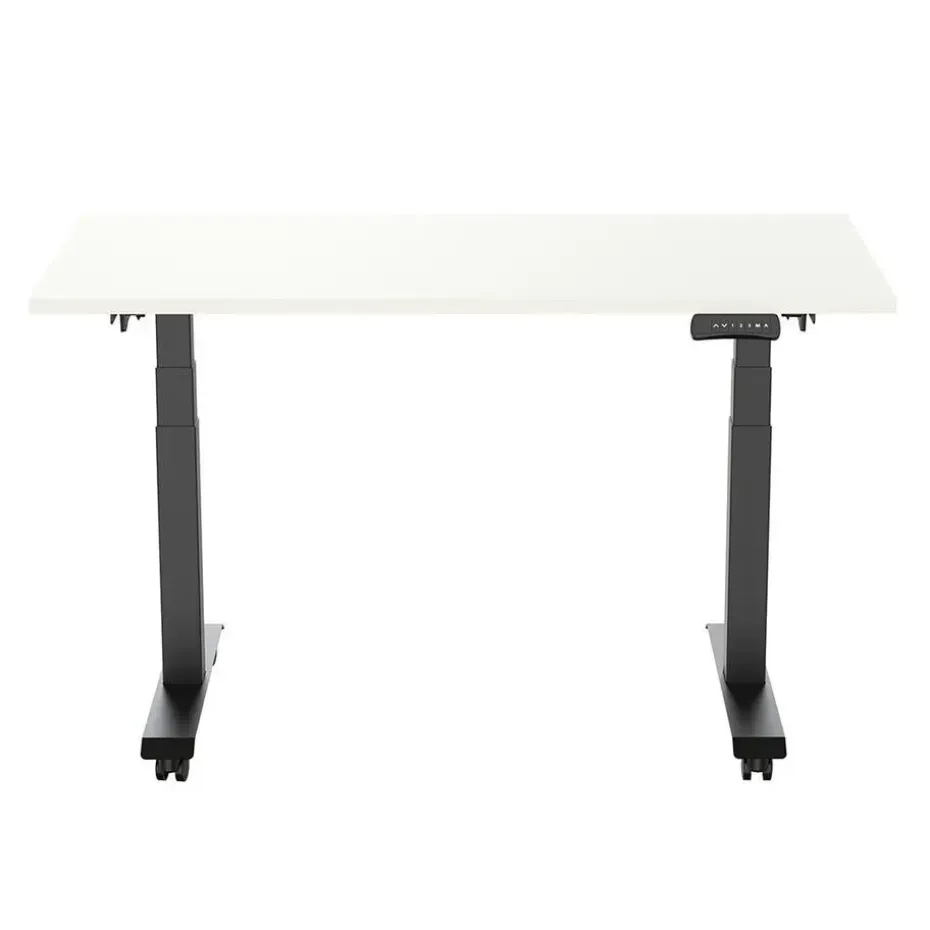 Elektrisch verstelbaar, opklapbaar en verrijdbaar bureau - 180x80 cm - Zwart