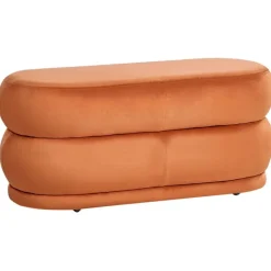 ELLENDALE - Bankje - Oranje - Fluweel