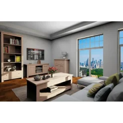 Emerald - TV-meubel met 2 eiken spaanplaatdeuren