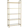 Emob Locelso Boekenplank - Gehard Glas - Metalen Frame - Goud
