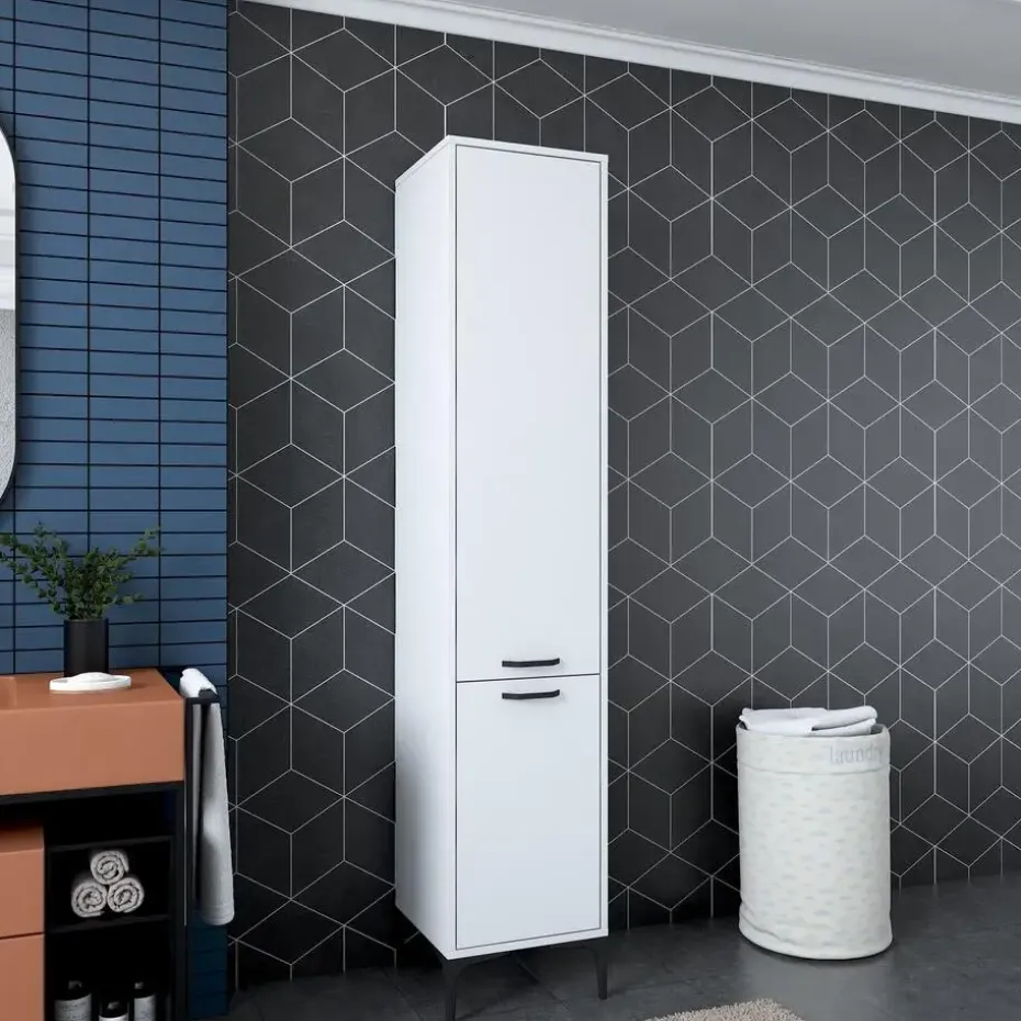 Emob Multifunctionele kast Woody Fashion - 40 x 40 x 199 cm - Wit