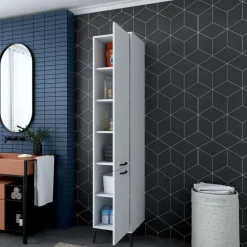 Emob Multifunctionele kast Woody Fashion - 40 x 40 x 199 cm - Wit