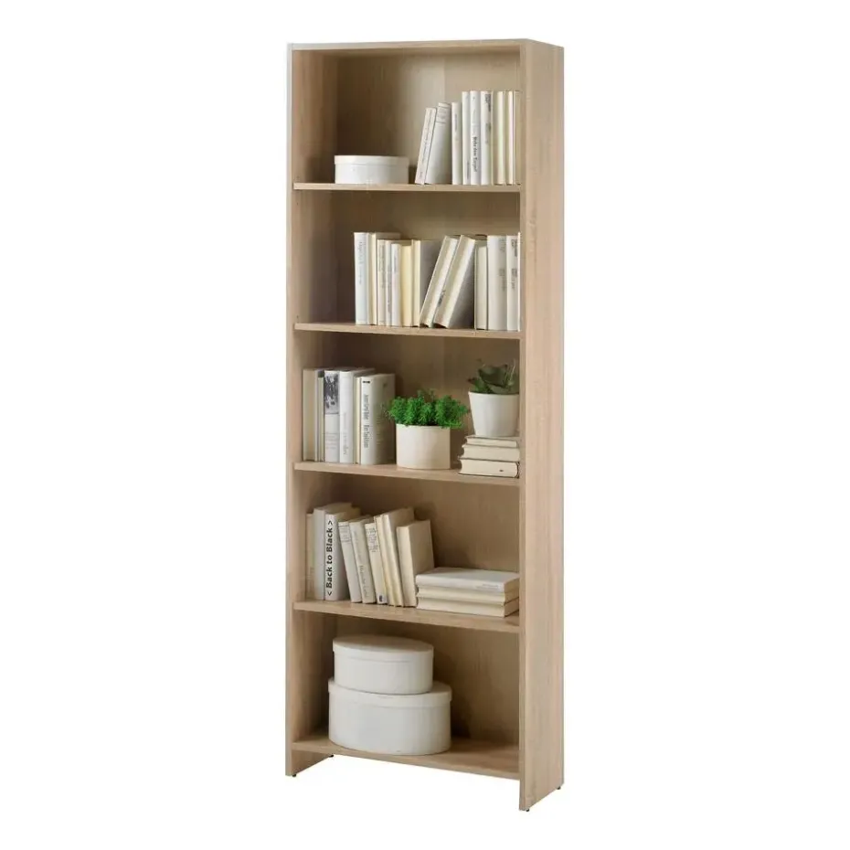 Emob Open boekenkast Bobby - 60 x 24 x 175 cm - Bruin