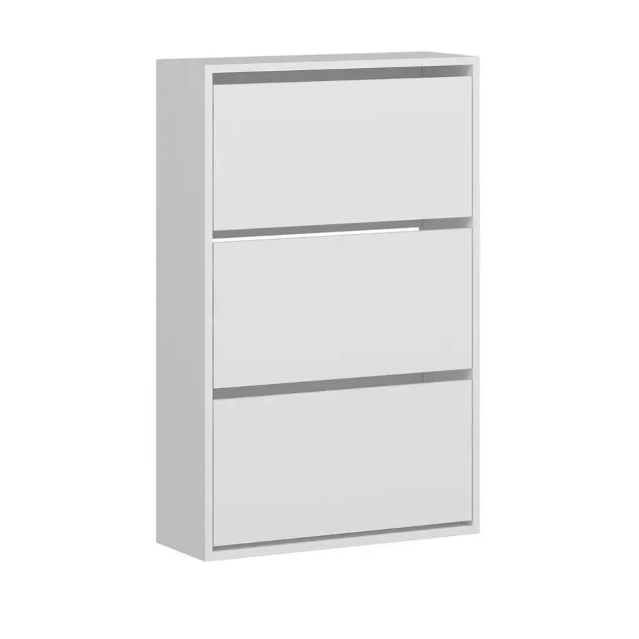 Emob Woody Fashion Schoenenkast - 18mm Dik, 70x109x25cm - Wit