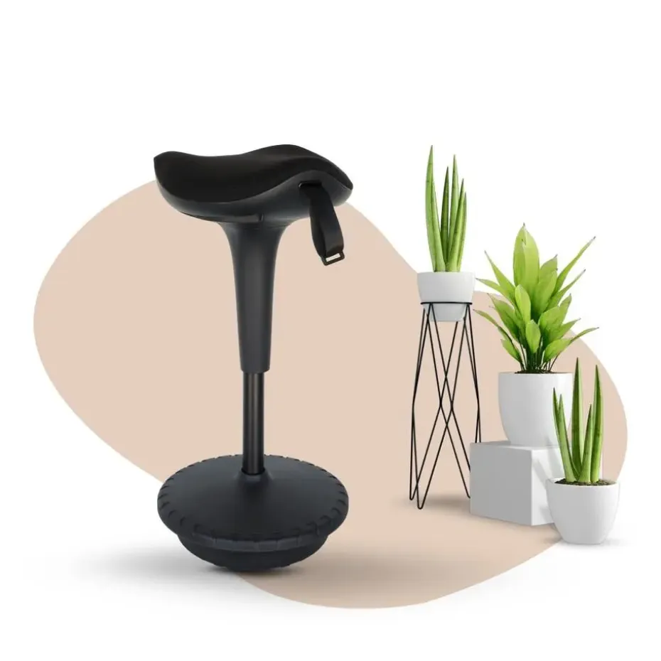 Ergonomische zit-sta kruk / wiebelkruk Ergo - Zwart