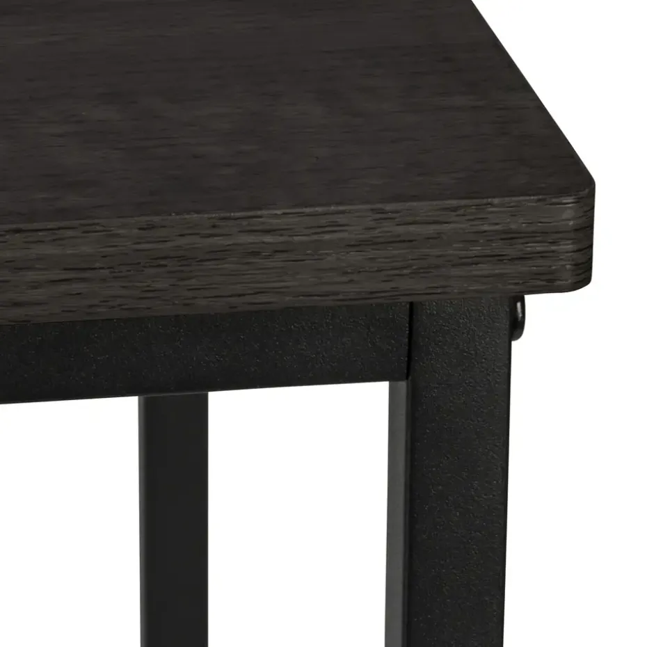 ERRO Bijzettafel op wieltjes - 50x35x60cm - zwart