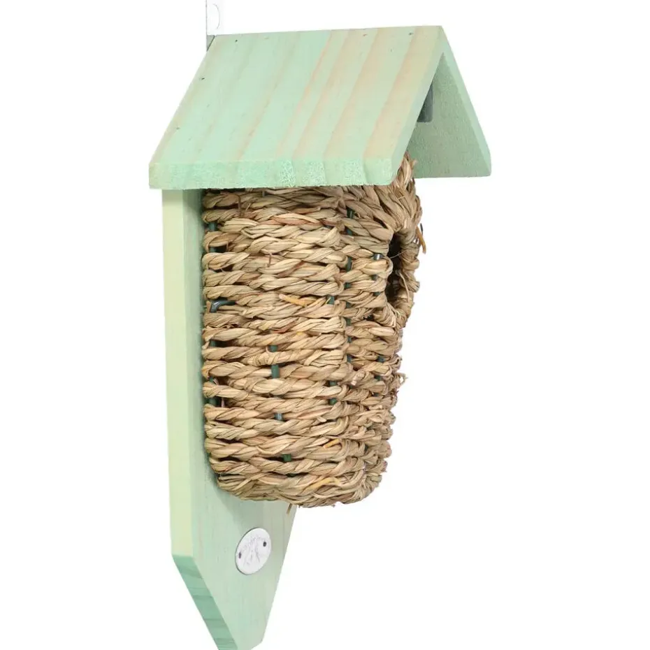 Esschert Design vogelhuisje/nestbuidel - zeegras - 26 cm