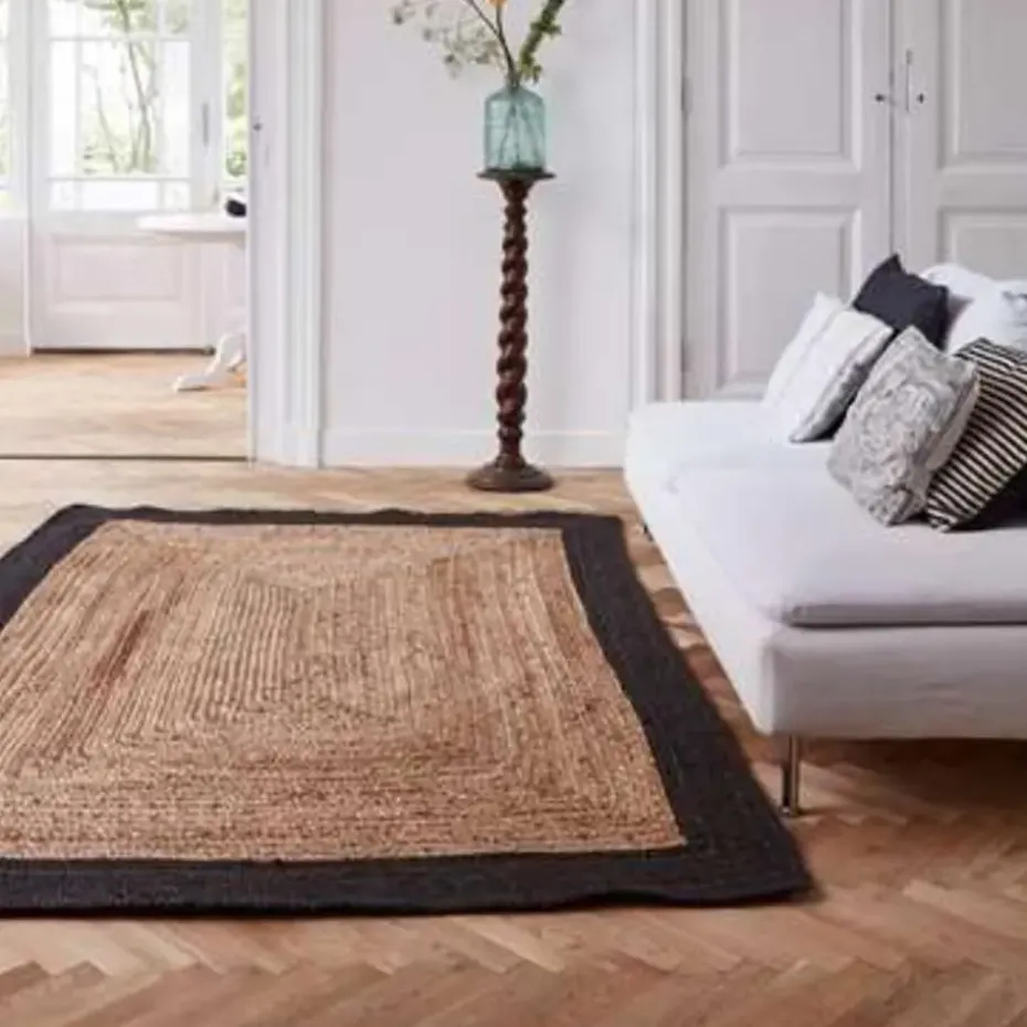 Eva Interieur Vloerkleed Jute - Naturel/Antraciet - 160x230
