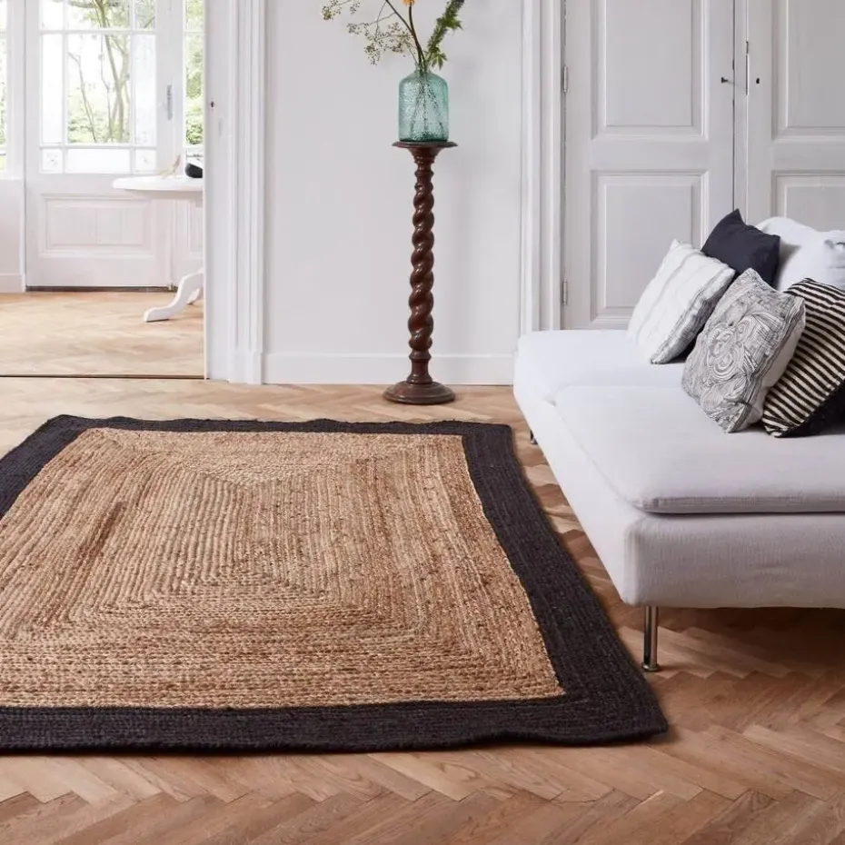Eva Interieur Vloerkleed Jute - Naturel/Antraciet - 160x230