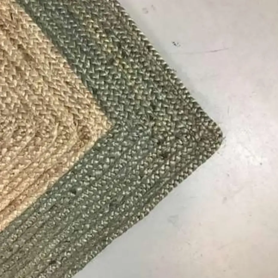 Eva Interieur Vloerkleed Jute - Naturel/Groen - 160x230
