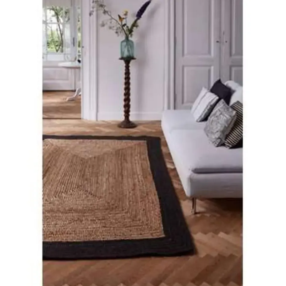 Eva Interieur Vloerkleed Jute - Naturel/Antraciet - 190x290
