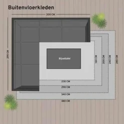 Eva Interior Buiten vloerkleed - Sage- Groen- 280x380 cm