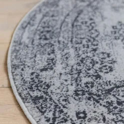 EVA Interior rond vintage Vloerkleed Bloom Grijs - 100 x 100 cm
