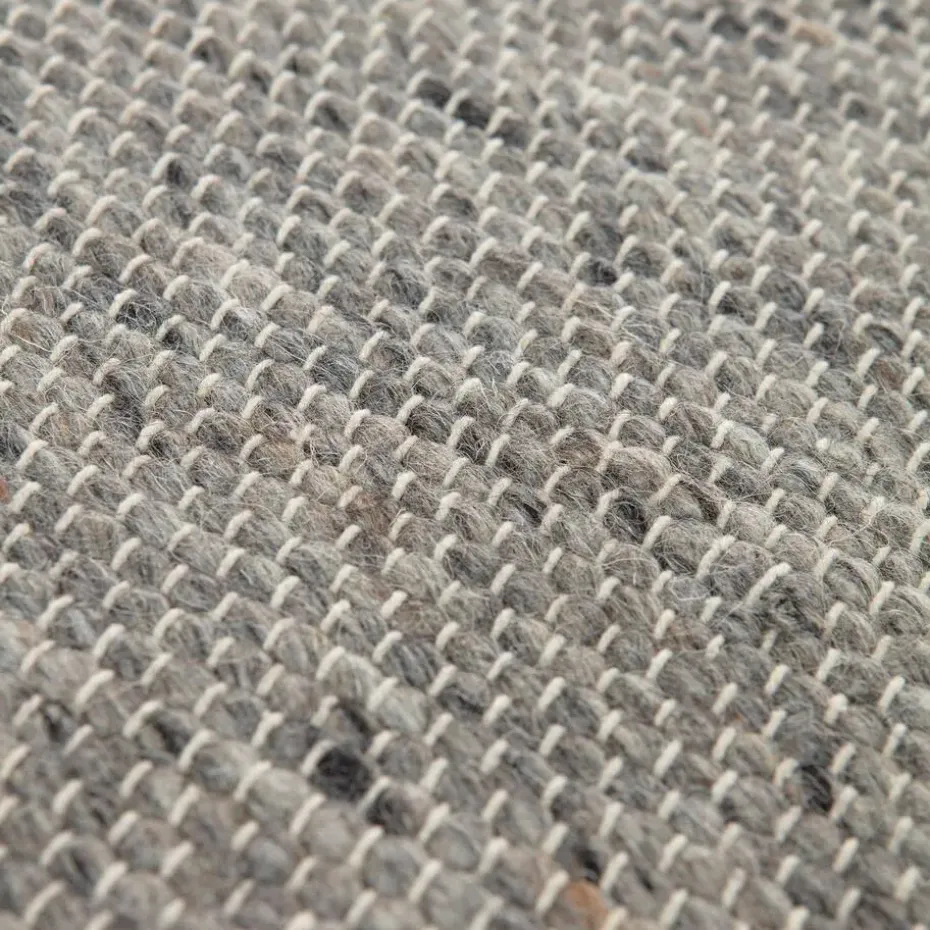 Eva interior Rond vloerkleed wol Antraciet - Cobble Stone - 180 x 180 cm