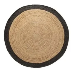 EVA Interior Vloerkleed Jute Rond - Naturel/Antraciet - 160 Ø