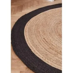 EVA Interior Vloerkleed Jute Rond - Naturel/Antraciet - 180 Ø