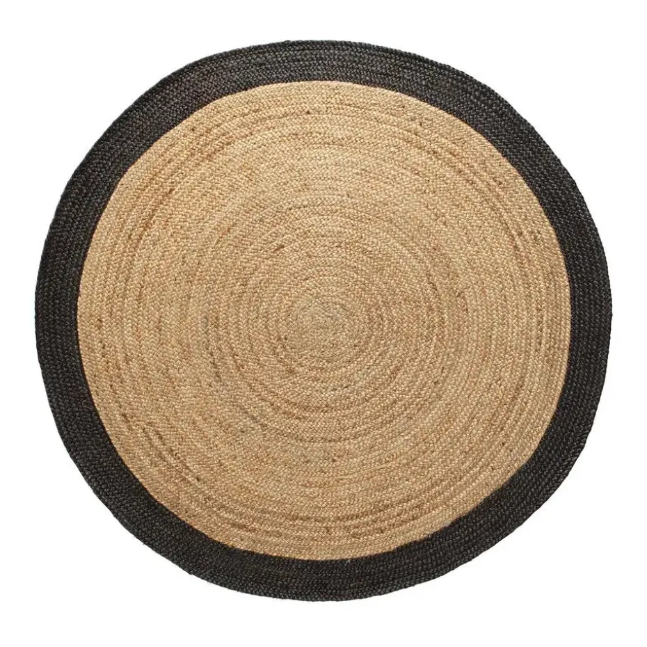EVA Interior Vloerkleed Jute Rond - Naturel/Antraciet - 200 Ø