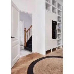 EVA Interior Vloerkleed Jute Rond - Naturel/Antraciet - 200 Ø