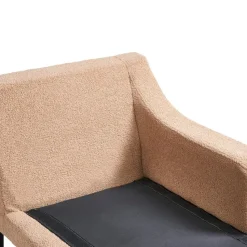 EWRON - Chaise longue - Zandbeige - Linkszijdig - Bouclé
