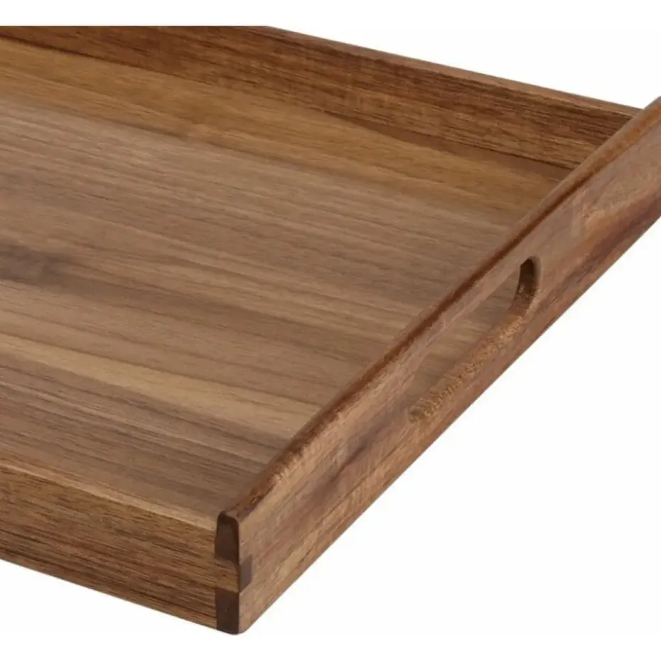 Excellent Houseware dienblad van bamboe - 40 x 30 x 5 cm - bruin