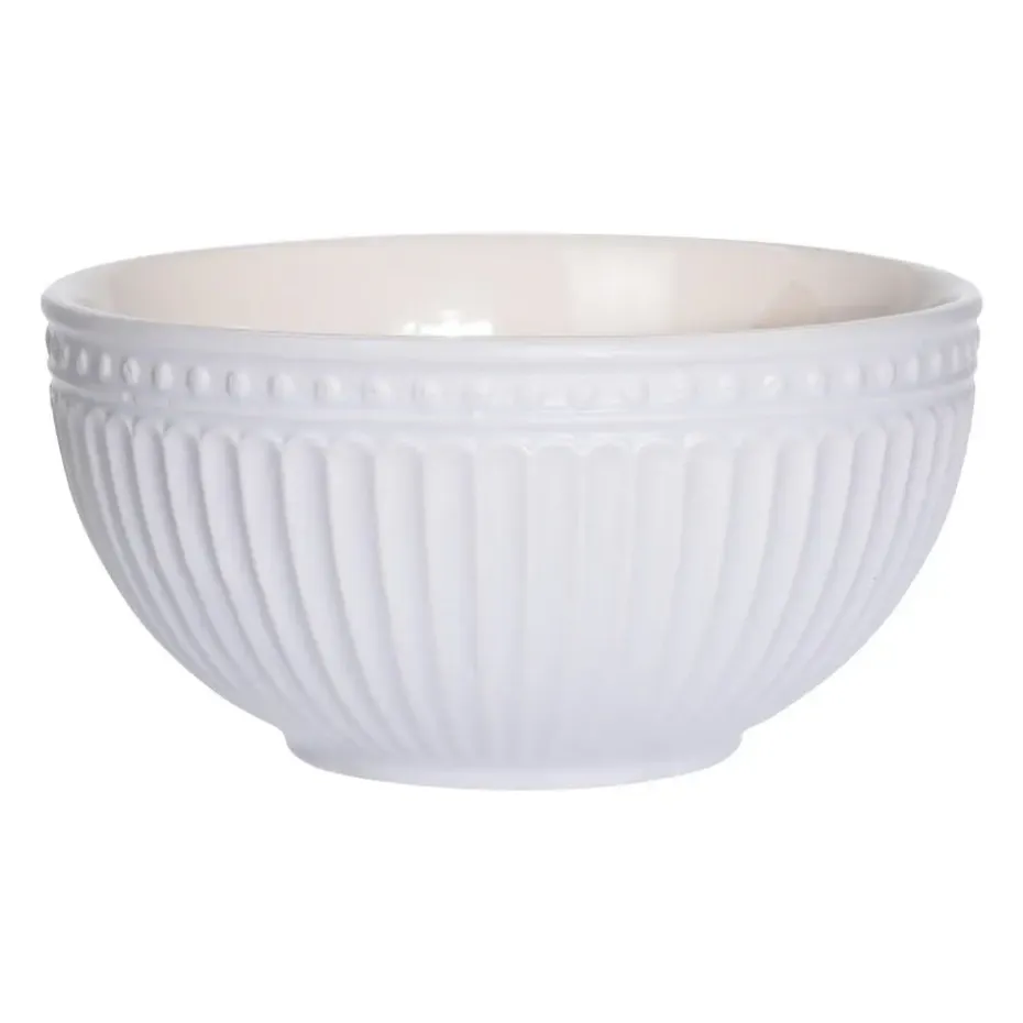 Excellent Houseware kommen/schaaltjes - D14 x H7 cm - ivoor wit