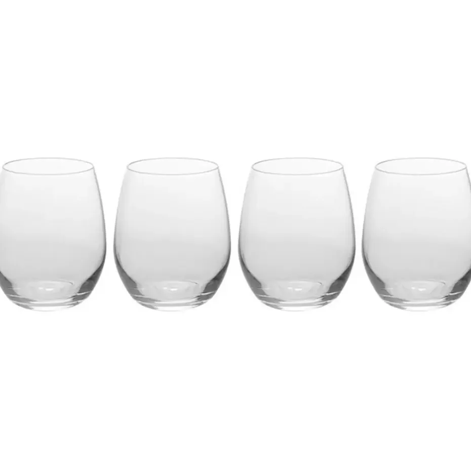 Excellent Houseware luxe sap/waterglazen - 4x stuks - 390 ml