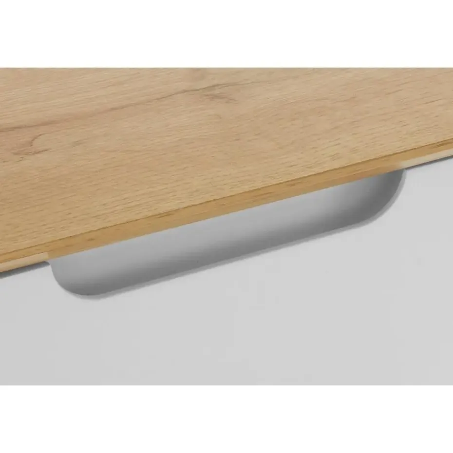 Ezra - Schoenenkast met 3 kleppen in eiken / witte spaanplaat