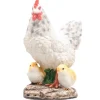 Farmwood Kip tuin beeldje - binnen/buiten - 15 x 10 x 20 cm