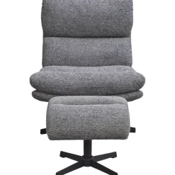 Fauteuil Bobbi incl. hocker - antraciet