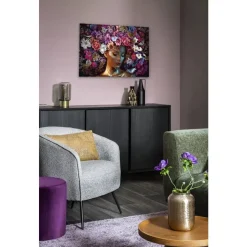 Fauteuil Carlton - bouclé stof - lichtgrijs