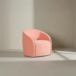 Fauteuil Roze Stof - 79x70x69cm - Neo