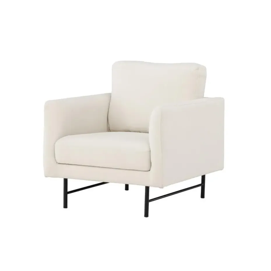 Fauteuil Wit Stof - 86x87x68cm - Sky