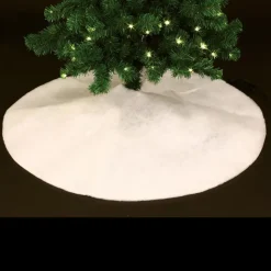 Feeric Christmas kerstboomrok - wit - 100 cm - polyester - rond