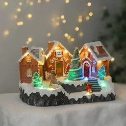 Feeric Lights & Christmas Kerstdorp - peperkoek - led - 23 cm