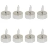 Feeric Lights & Christmas LED theelichtjes - 8x - zilver - 5,5 cm