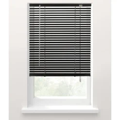 Fenstr jaloezie aluminium 25 mm matzwart - 180x180 cm