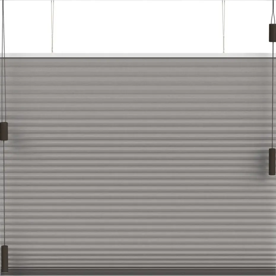 Fenstr plisségordijn Toronto dubbel 25mm lichtdoorlatend - taupe (30018)