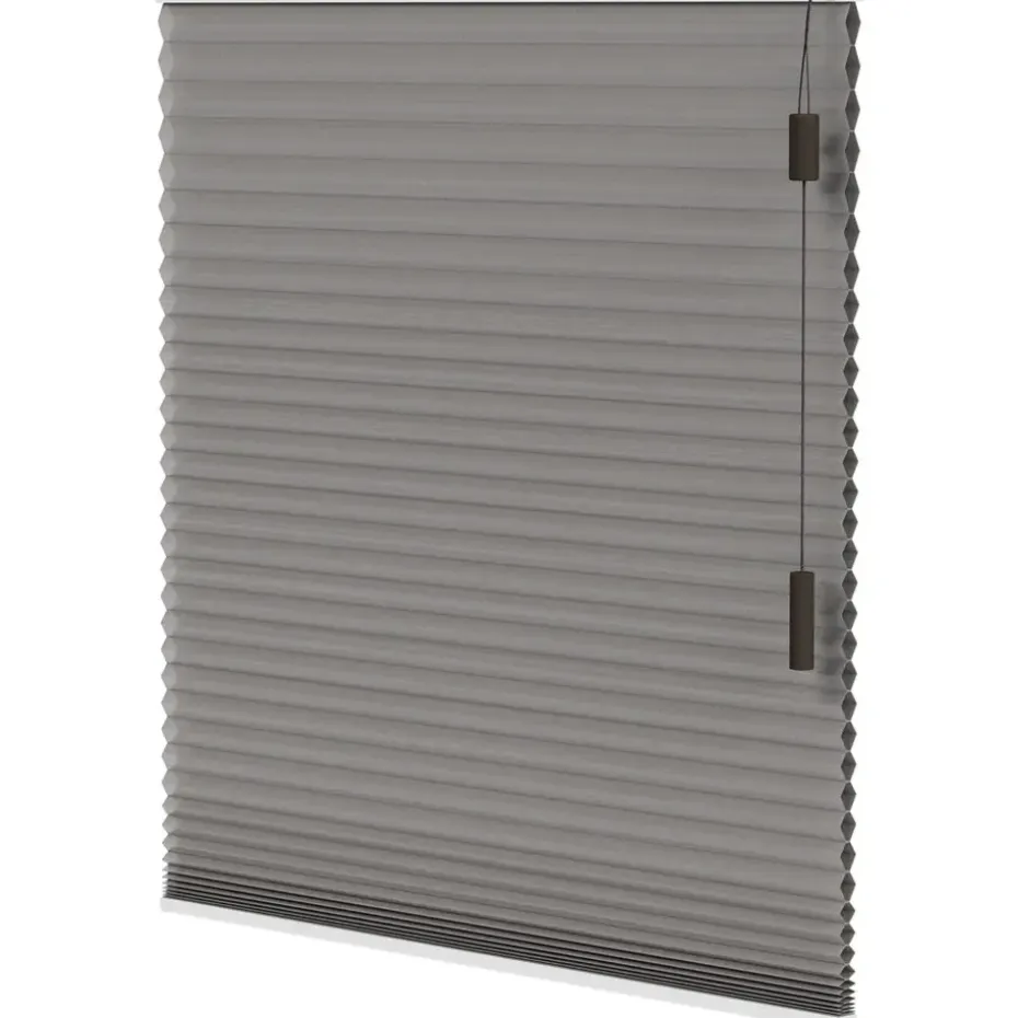 Fenstr plisségordijn Toronto dubbel 25mm lichtdoorlatend - taupe (30018)