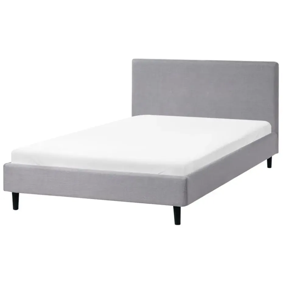 FITOU - Tweepersoonsbed - Lichtgrijs - 120 x 200 cm - Polyester