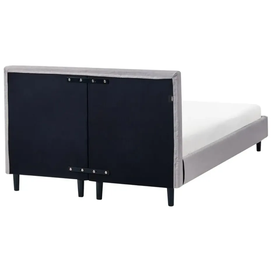 FITOU - Tweepersoonsbed - Lichtgrijs - 120 x 200 cm - Polyester