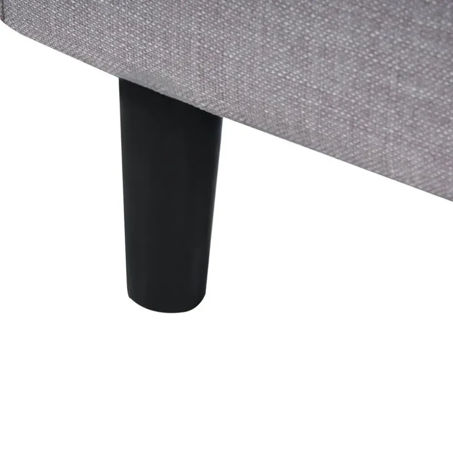FITOU - Tweepersoonsbed - Lichtgrijs - 120 x 200 cm - Polyester