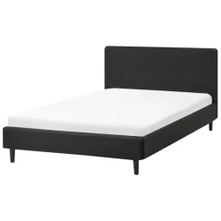 FITOU - Tweepersoonsbed - Zwart - 120 x 200 cm - Polyester