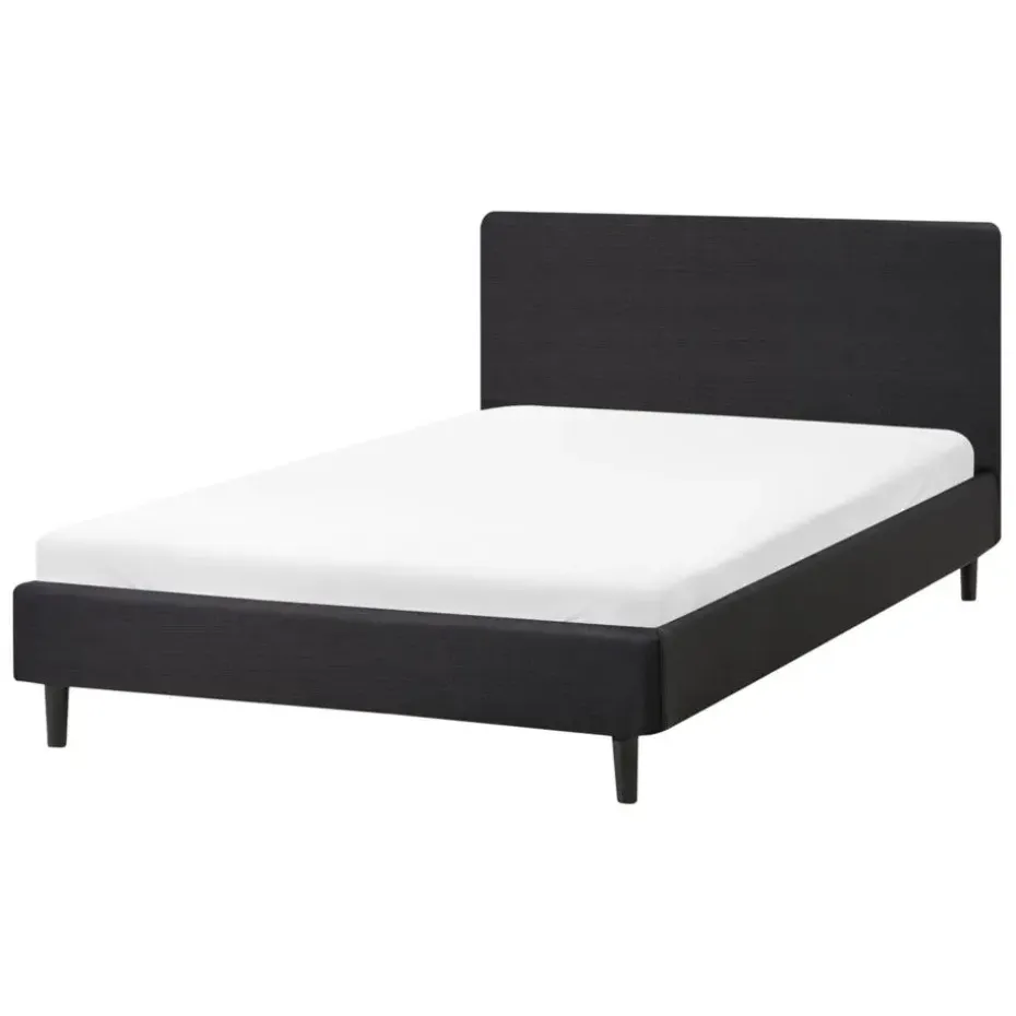 FITOU - Tweepersoonsbed - Zwart - 120 x 200 cm - Polyester