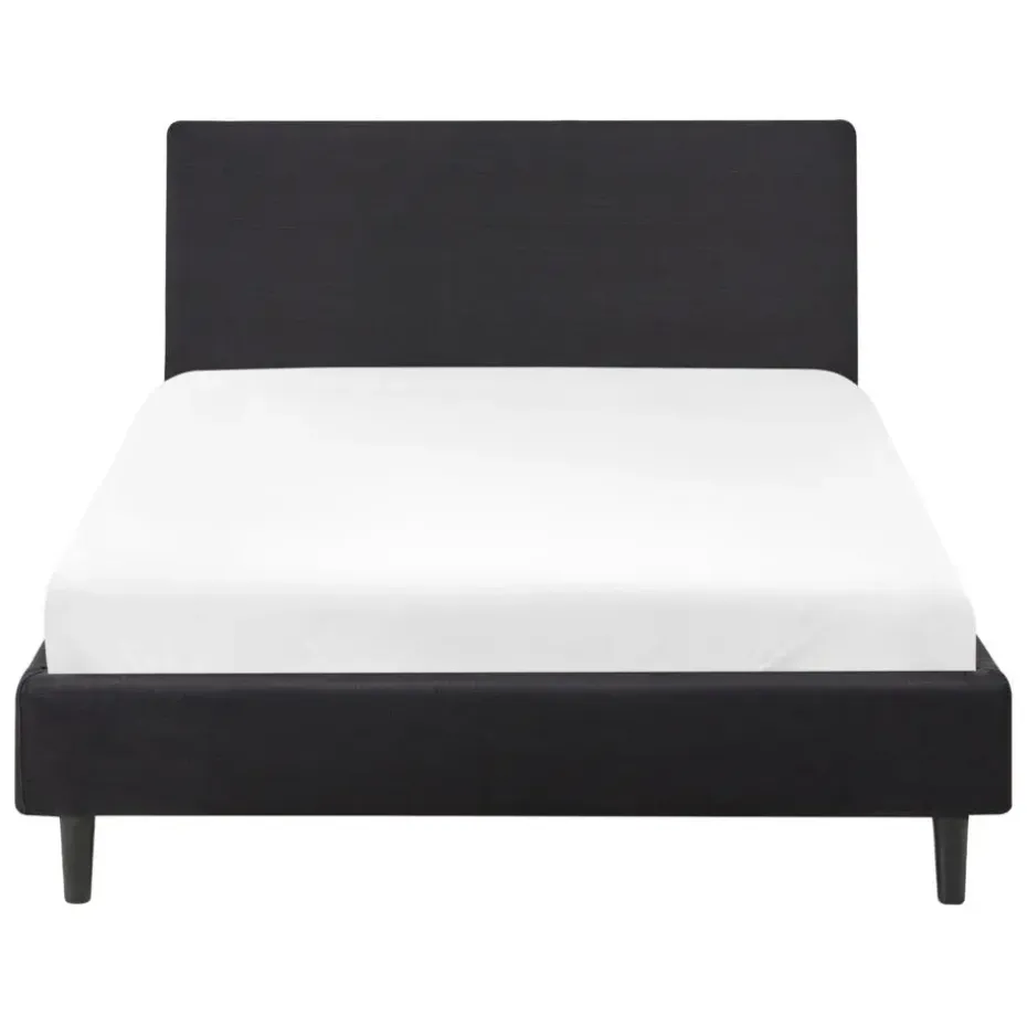 FITOU - Tweepersoonsbed - Zwart - 120 x 200 cm - Polyester